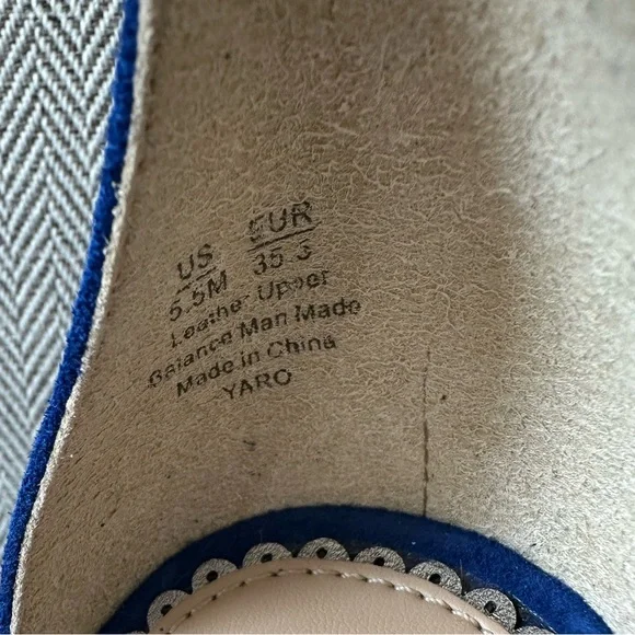 NEW Sam Edelman Yaro Block Heeled Suede Sandals Ankle Strap, Blue, 5.5 - Picture 6 of 6